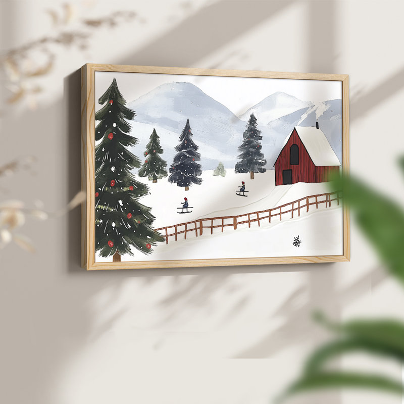 Chirstmas Art-DLVI -Framed Print - Restickable, H 8 po x l 10 po, Naturel