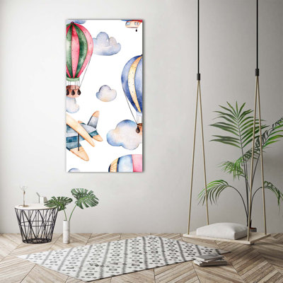 Balloons And Planes - Wrapped Canvas Print