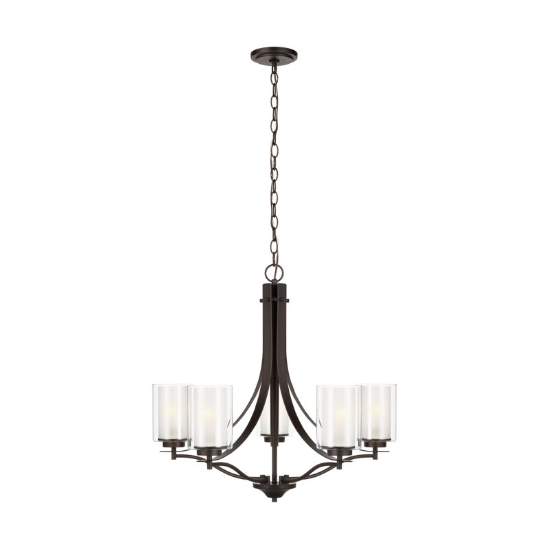 Lustre à cinq lumières Elmwood Park de Génération Lighting , Non, Bronze