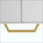Modern Sideboard With Four Doors, Metal Handles & Legs And Adjustable Shelves Kitchen Cabinet-382872809