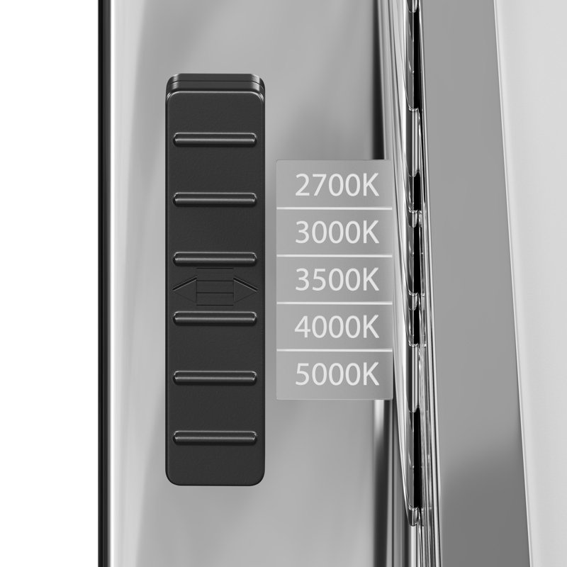 Éclairage de meuble-lavabo linéaire intégré en chrome poli à DEL 36,1 po phase 6, Chrome poli, 36"