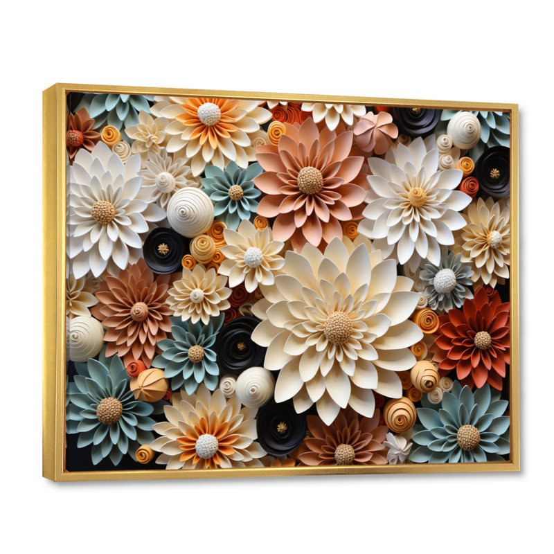 «White Coral Cactus Desert Gems Gymnocalycium II», reproduction sur toile, H 16 po x l 32 po x P 1 po, Cadre flottant doré