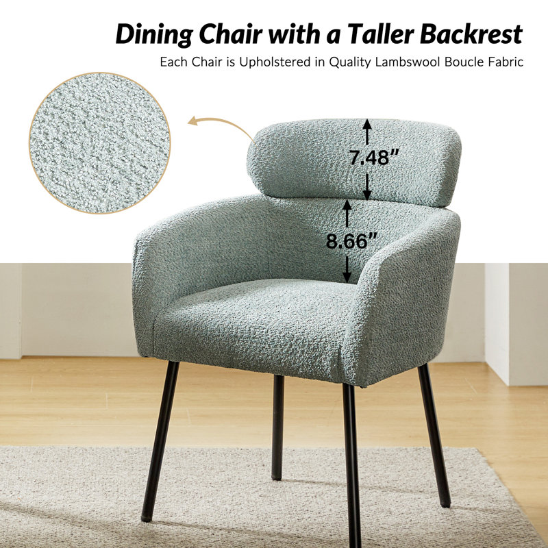 Orletta 7 - Piece Modern Dining Set, Green, White, Gold