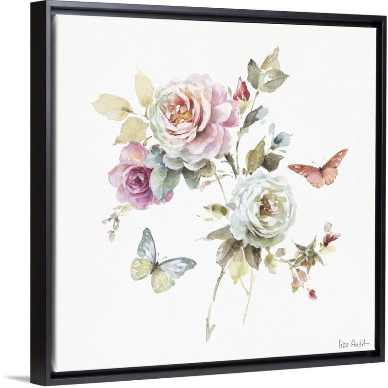 «Beautiful Romance VII» par Audit Lisa - reproduction d'art sur toile, H 38 po x l 38 po x P 2 po, Toile avec cadre noir