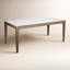 Table rectangulaire Haldis en verre céramique blanc et noyer-1286129338