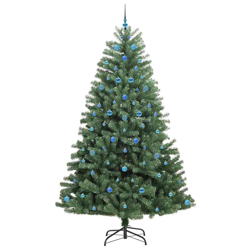 Artificial Hinged Christmas Tree Green PVC and Metal, 7.87 ft