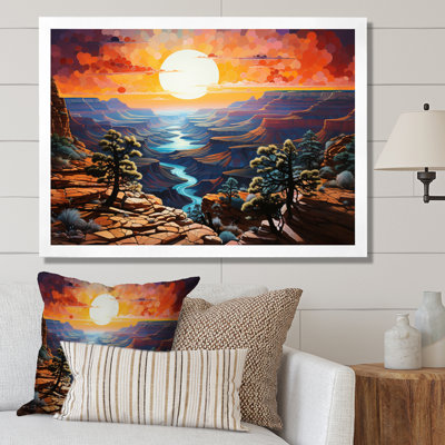 «Canyon Luminosité Pointillism I» sur toile