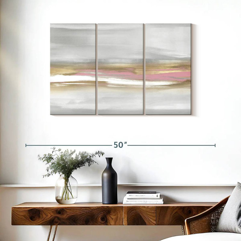 Avery Highlight Pink Blush I, 24" H x 38" W