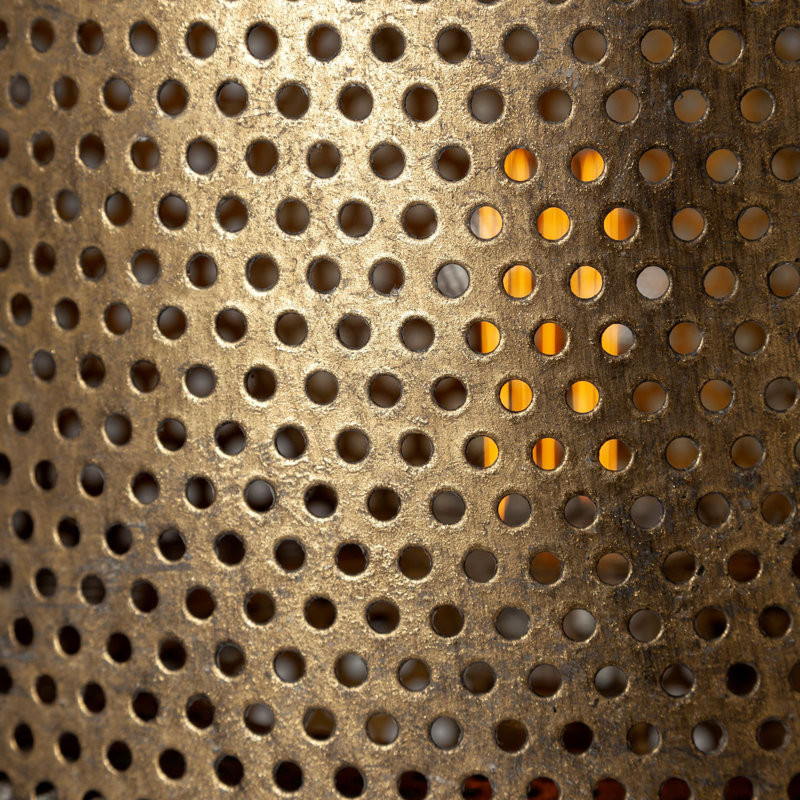 Lampe trépied texturée dorée