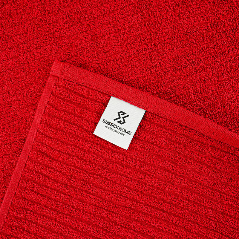 Serviette de bain 100% coton, Rouge