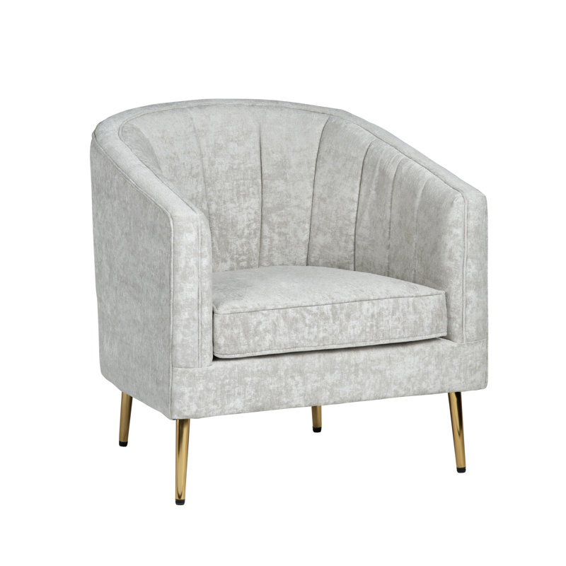 Fauteuil demi-tonneau en lin Chloé