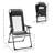 Folding Patio Chairs Set Of 2, Outdoor Deck Chair With Adjustable Sling Back, Camping Chair With Removable Headrest For Garden, Backyard, Lawn, Black