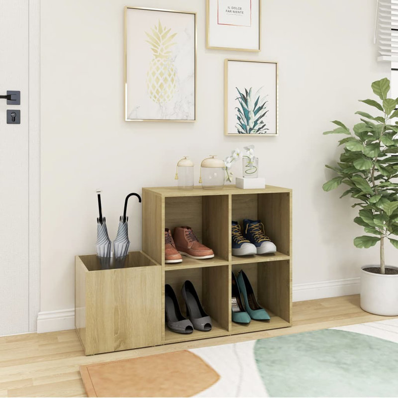 4 - Pair Shoe Rack, Sonoma Oak