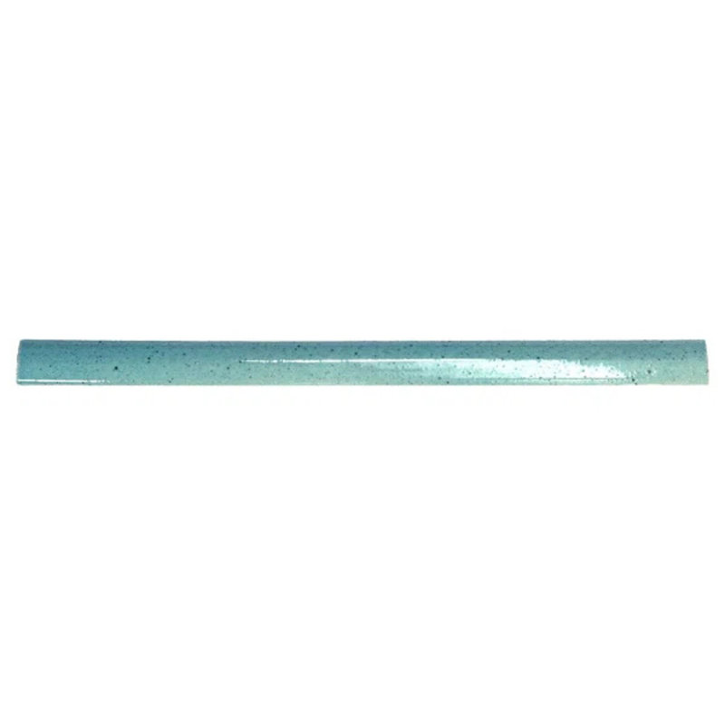 Emery .5X8 Handmade Crackled Terracotta 1/4 Round Bullnose, Blue