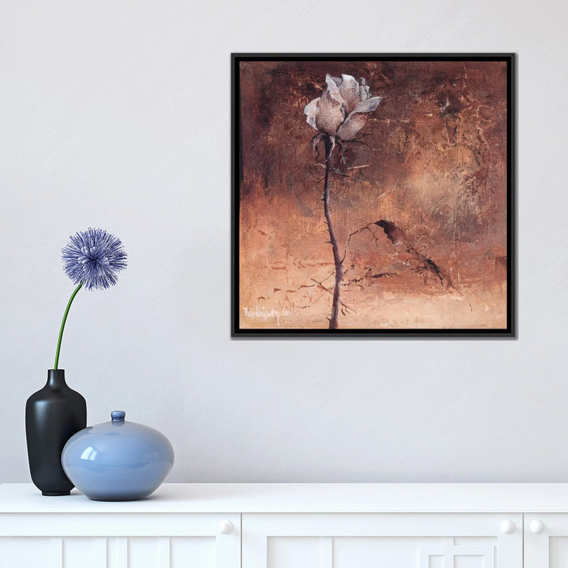 « seul ii », reproduction d’impression sur toile tendue, H 18 po x l 18 po x P 1,5 po, Toile encadrée noire, Pas de tapis