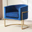 Fauteuil contemporain en velours avec structure pour salon doux