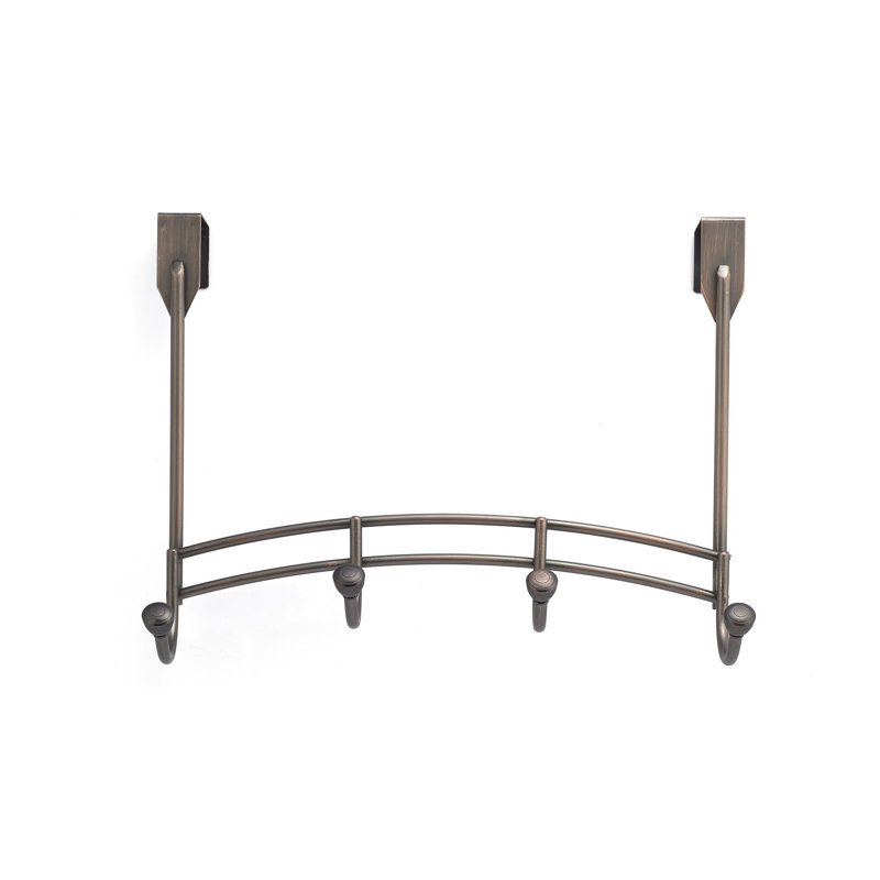 Porte-manteau mural contemporain, Bronze huilé et brossé