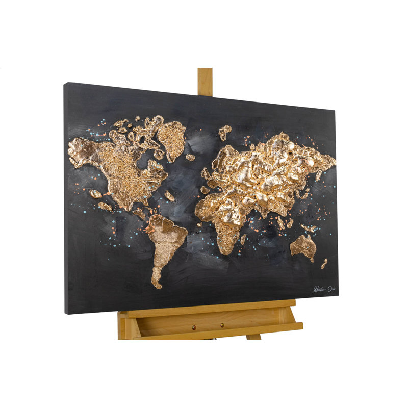 Travel around the world acrylic painting