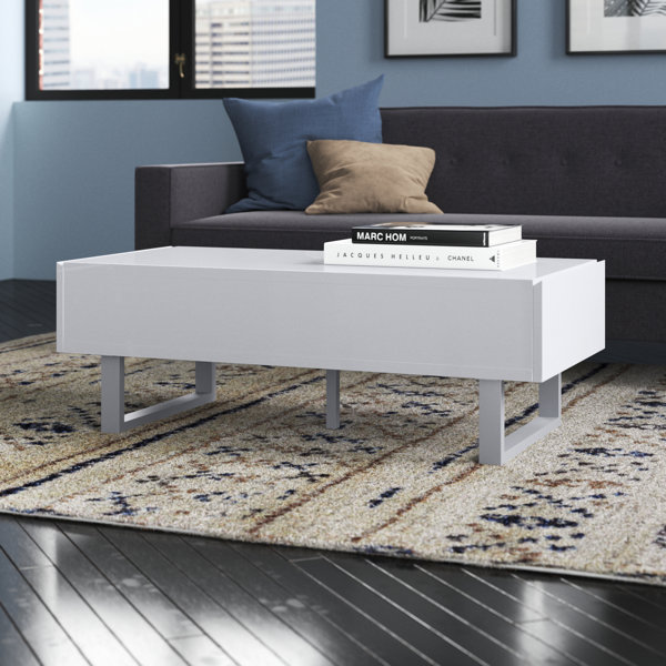 Orren Ellis Henryson Sled Coffee Table with Storage & Reviews - Wayfair ...