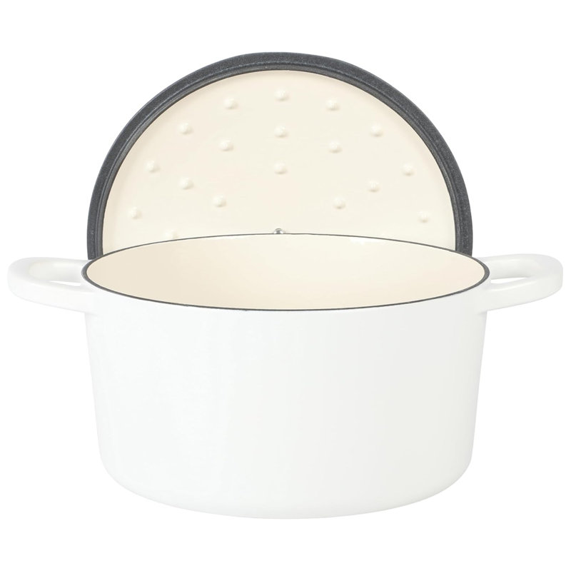 Cocotte en fonte émaillée Crockpot Artisan, 5 pintes, Crème / doré