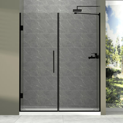 Porte de douche l 58 po x H 71 po