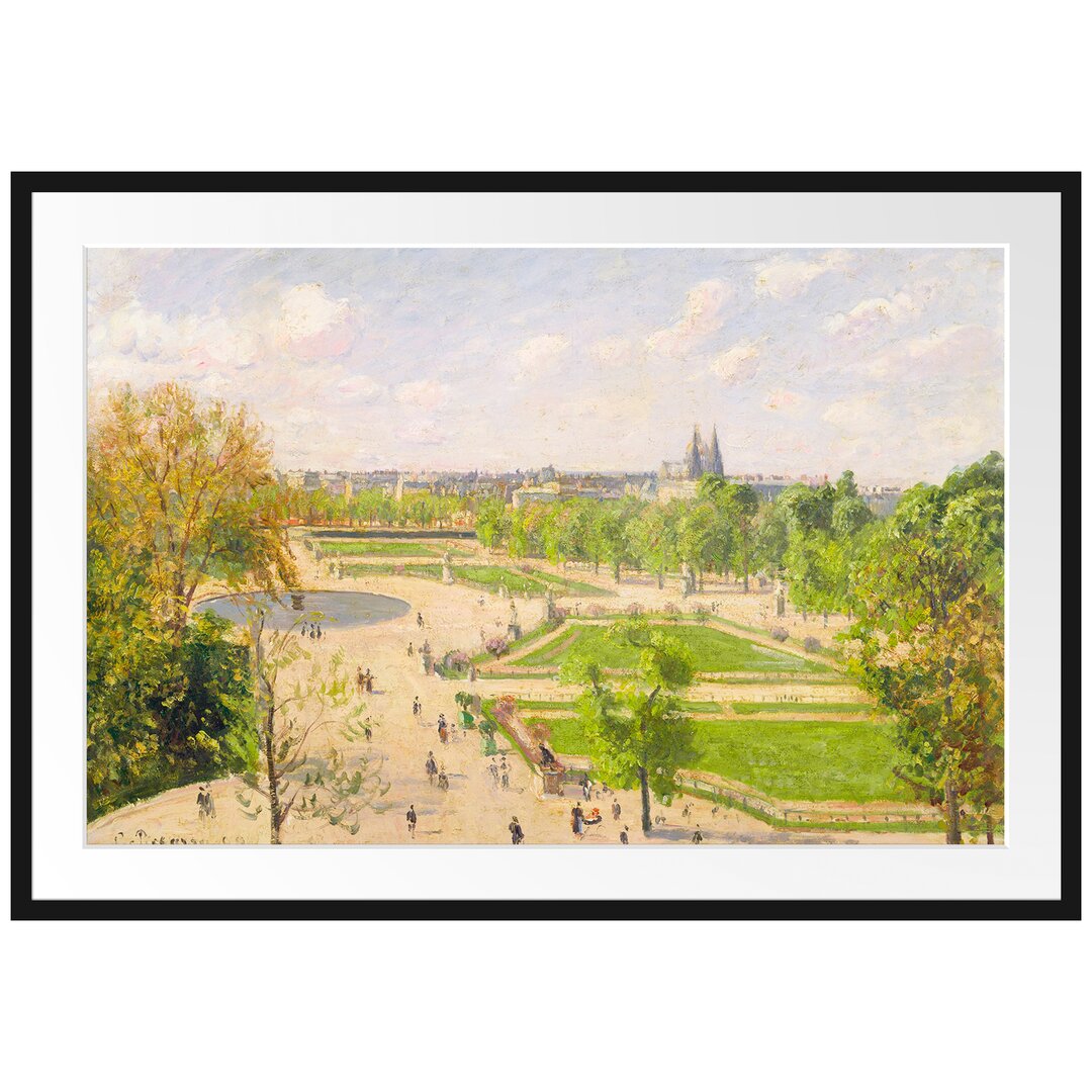 Gerahmter Kunstdruck The Garden of the Tuileries III von Camille Pissarro