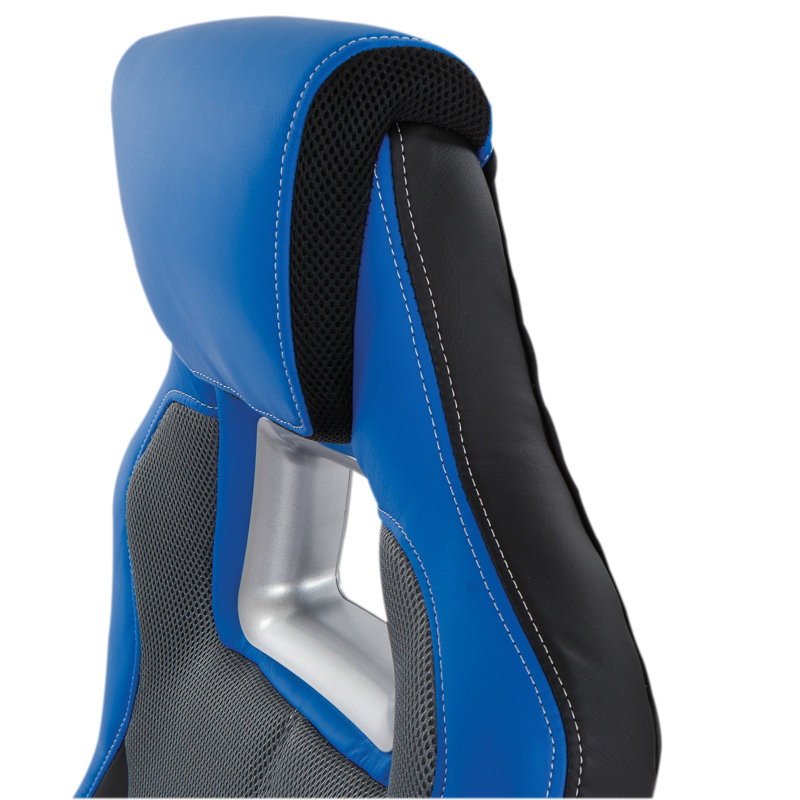 Fauteuil de jeu Lahey, Gris anthracite bleu / Argent