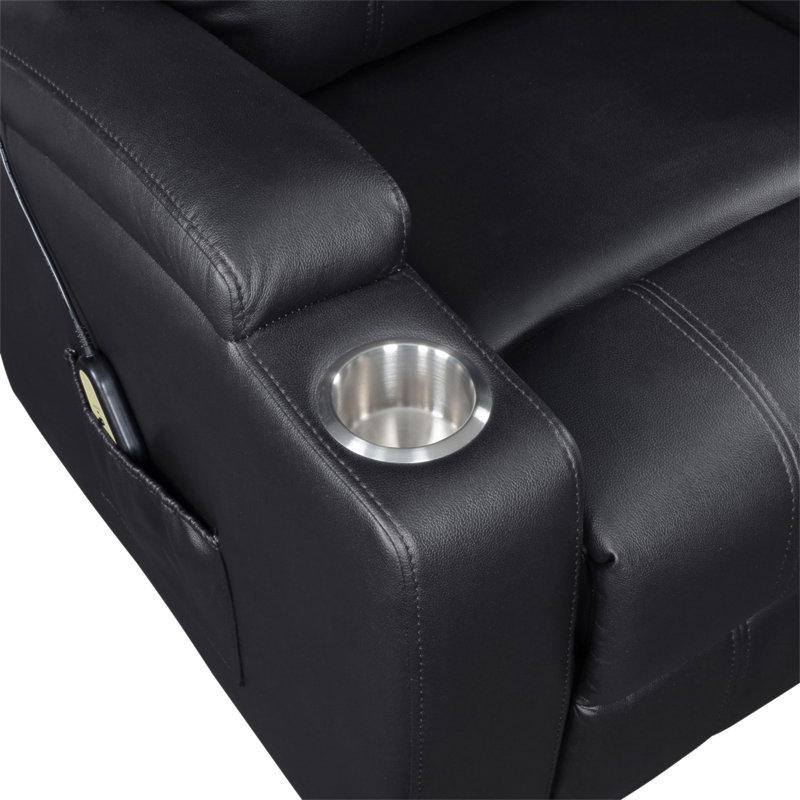 Fauteuil inclinable de massage Macklin, Noir