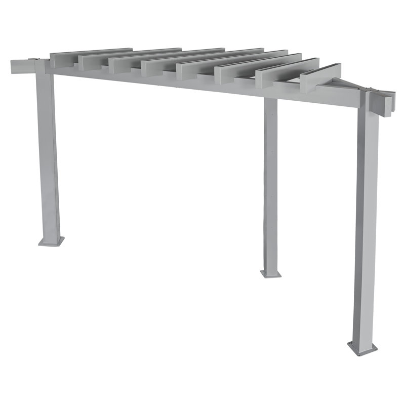 Sojag Rustproof Aluminum Frame Pergola, PVC-Coated Canopy for UV Protection, Contemporary Design for Garden or Yard, 10' x 10', Lima Grey
