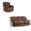 2-Piece Classic Microfiber Manual Reclining Living Room Set – Recliner & Sofa-1586747460