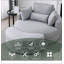Fauteuil club pivotant avec repose-pieds pivotant avec repose-pieds et coussins de rangement-516867410