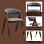 Keiki Grey Fabric & Walnut Finish Side Chair