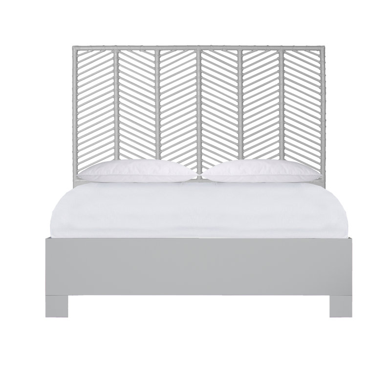 Lit plateforme Liam, Gris clair, Grand