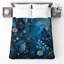 Couvre-lit matelassé à motif floral bleu toutes tailles-126684887
