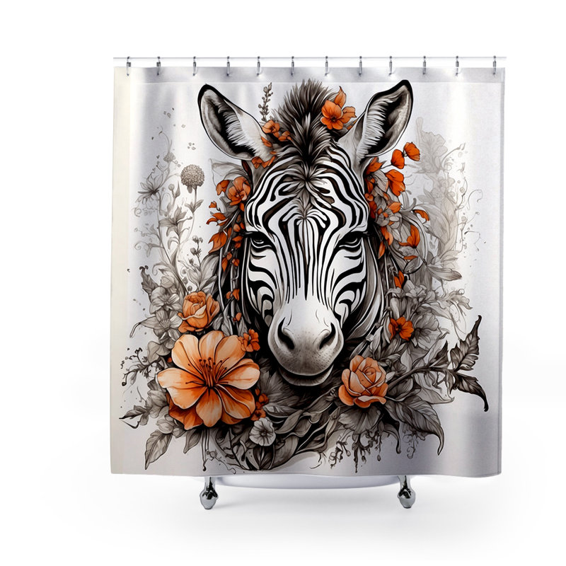 Vance Zebra Shower Curtain