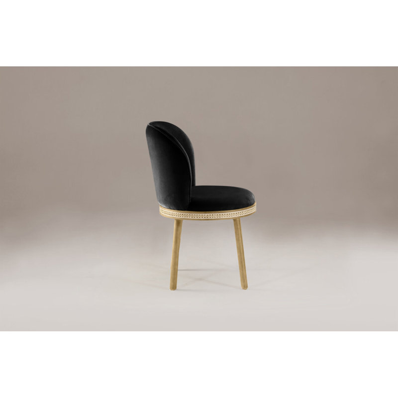 Alma Upholstered Dining Chair, Black