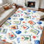 Tapis 9 x 12 pour pièce de Mahjong Aquarelle Mahjong Tile Floral Dragon Elements Boho-133588989