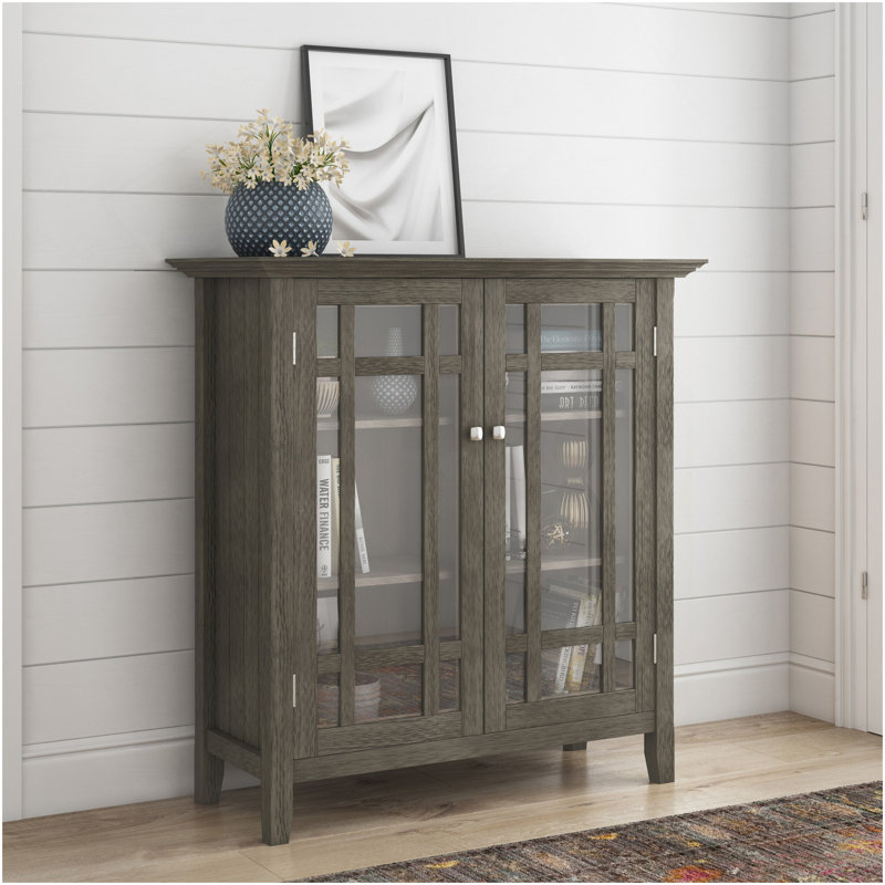 Bedford - Medium Storage Cabinet - Farmhouse Grey, Brown Gray