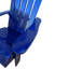 Chaise en bois franc bleu massif avec assise large, pour une assise agréable, des étapes d'assemblage, un processus de détente facile
