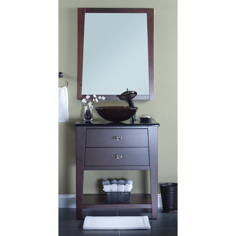 Lavabo de salle de bain vasque circulaire en verre TY avec robinet, Bronze huilé