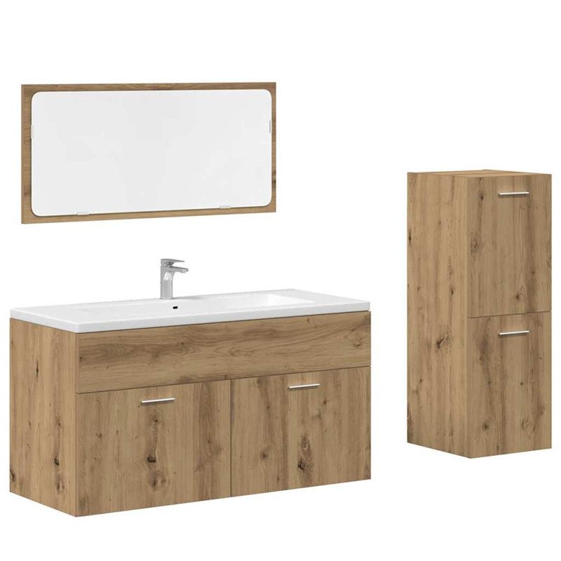 Sosefo Bathroom Furniture Suite, Old Wood