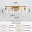 Éclairage pour salle de bain cylindrique en verre transparent 4 lumières or mat-684328180