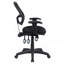 Chaise de bureau pivotante noire avec accoudoirs