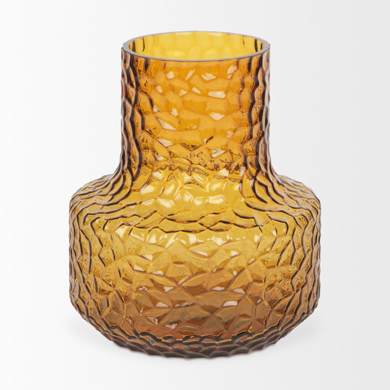 Lennys Glass Table Vase, Amber