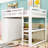 Full Size Wooden Loft Bed With Built-In Desk, Storage Shelves, Drawers And Wardrobe-1873966558