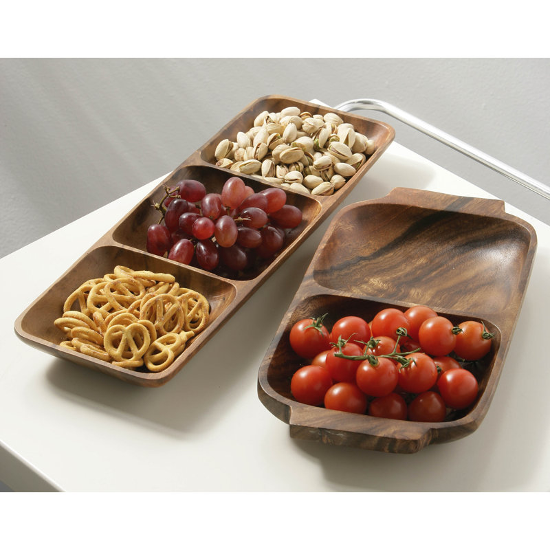 Alpen Home Flaherty Wood Divided Serving Dish