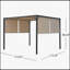 9,5 x 9,5 pi WESTRAY ACIER Gazebo