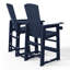 Ensemble de chaises de bar d'extérieur en poly avec plateau de connexion et porte-gobelet-241620256