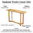 Nina 48 Inch Console Table, Natural Brown Mango Wood Console Table with Open Frame and Trestle Base