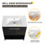Meuble-lavabo simple autoportant avec comptoir de lavabo en céramique, meuble-lavabo autoportant avec 2 portes et 1 tablette-10930196-10930197